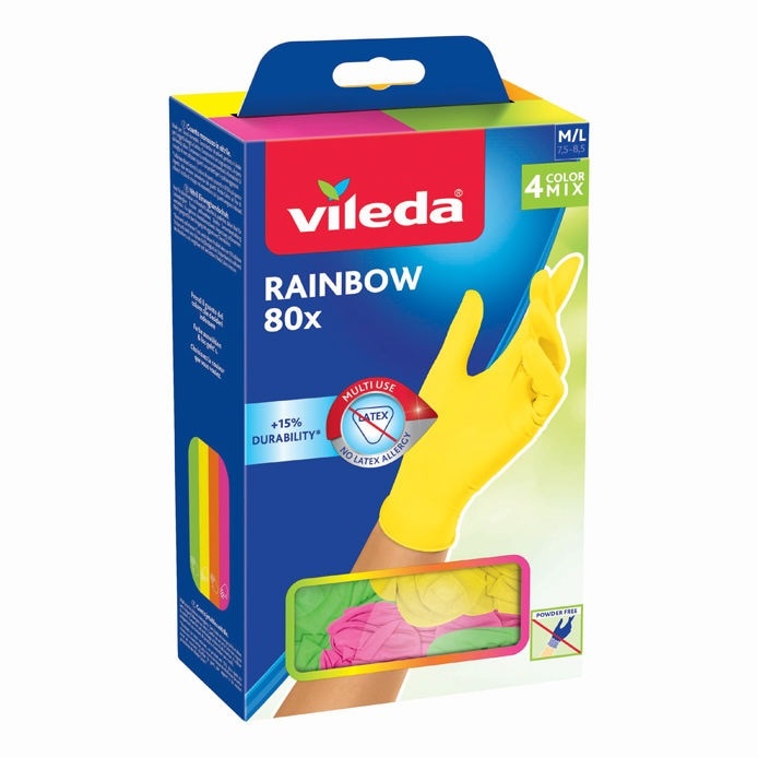 VILEDA RAINBOW – GUANTI IN NITRILE COLORATI
